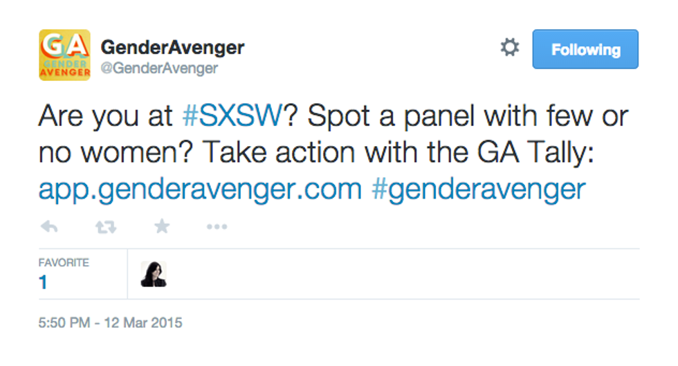 Gender Avenger Wants You to Report All-Male SXSW Panels With Its Simple App