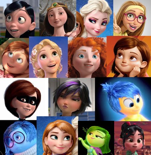 Every Female Character In Every Disney/Pixar Animated Movie From The ...