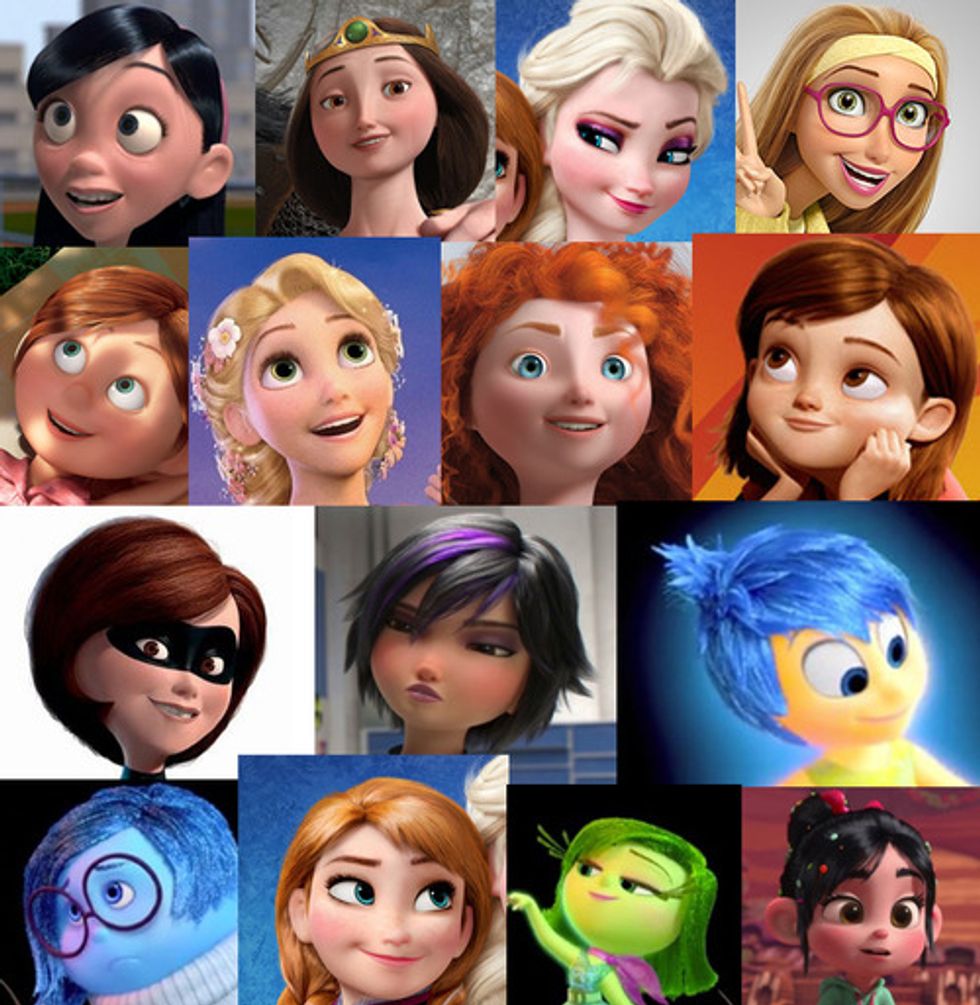 Every Female Character In Every Disney/Pixar Animated Movie From The