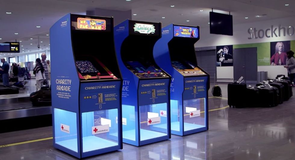 Swedish Airport Arcade Wants Your Coins for a Good Cause