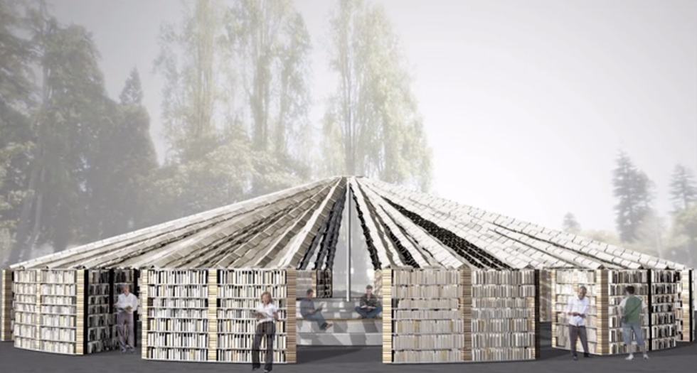 This Pop-Up Library Will Be Built Entirely of Books