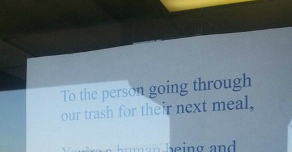 Sandwich Shop Owner's Note To Dumpster Diver Going Viral