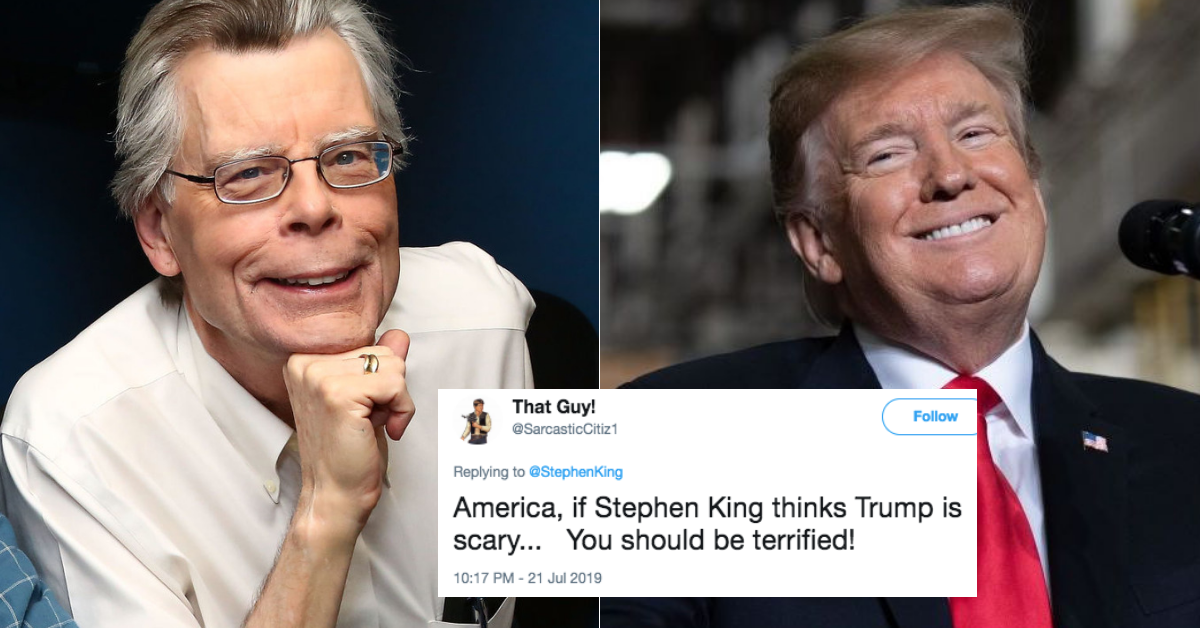 Stephen King Just Summed Up Trump's Worldview In A Single Tweet—And It's Depressingly On Point