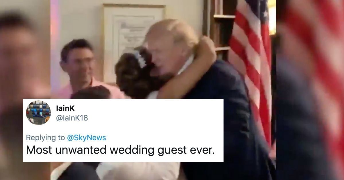 Trump Just Crashed A MAGA Wedding In New Jersey And Tried To Kiss The Bride—And It's All Kinds Of Nope