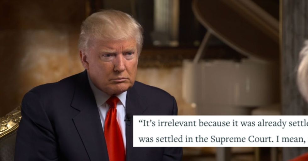 In First Interview Since Election, Trump Promises He Won’t Overturn Marriage Equality