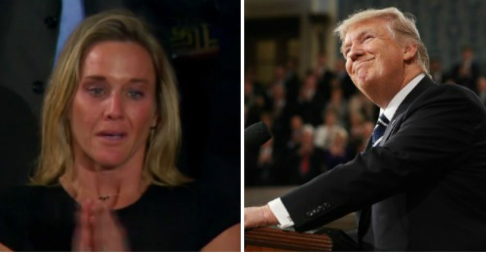 Trump Earns Praise And Scorn For Comments To Wife Of Fallen Soldier During Speech