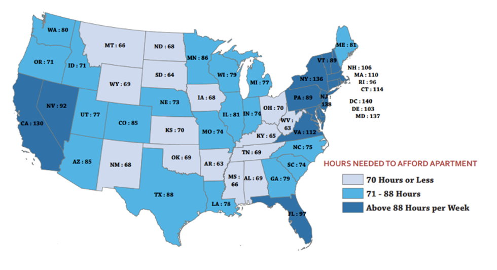 How Many Minimum Wage Hours Does It Take To Afford A Decent Life Good