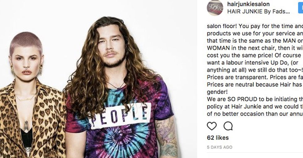 A Hair Salon Is Fighting The 'Pink Tax' By Making Haircuts The Same Price For Men And Women