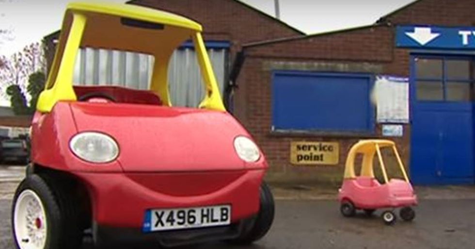 U.K. Brothers Create An Adult-Size Version Of The Little Tykes Cozy Coupe