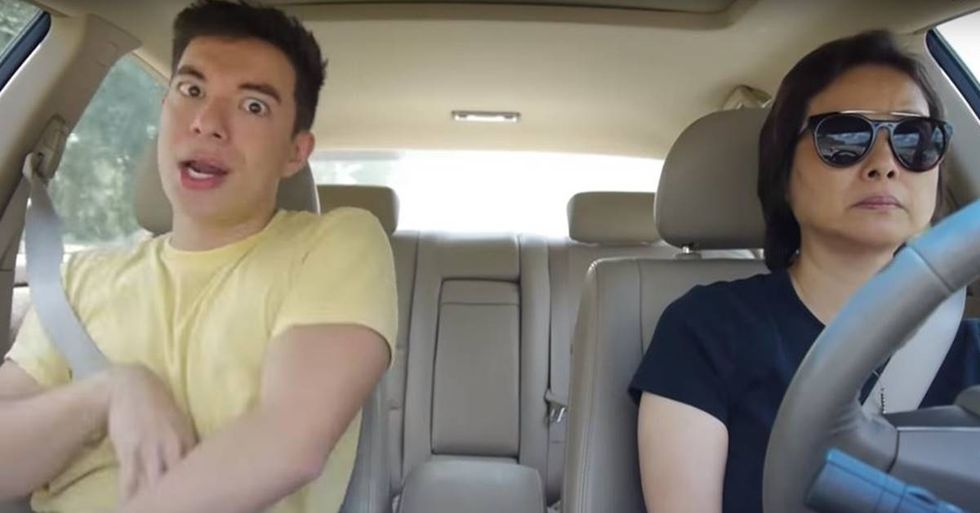 Unamused Mother Ignores Her Son’s Amazing Lip-Syncing Performance