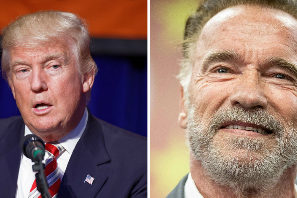 Trump just bizarrely claimed Arnold Schwarzenegger had 'died.' An unfazed Arnold flexed back.