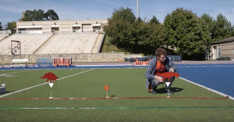 When The Earth’s History Is A Football Field-Length Time, Seeing Where Humans Sit Is Humbling