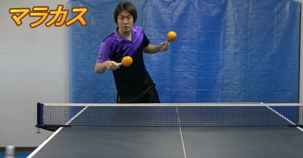 This Table Tennis Virtuoso Can Win Using Any Item As A Paddle