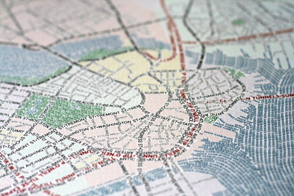 Typographic Maps: Artful Maps Made Entirely of Type - GOOD