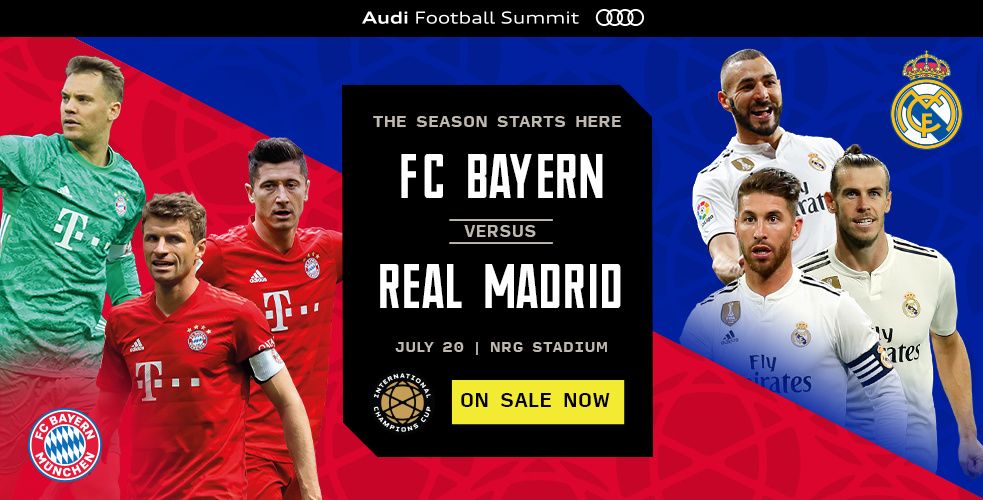 Bayern Munich vs. Real Madrid Houston clash part of weekend summer friendlies