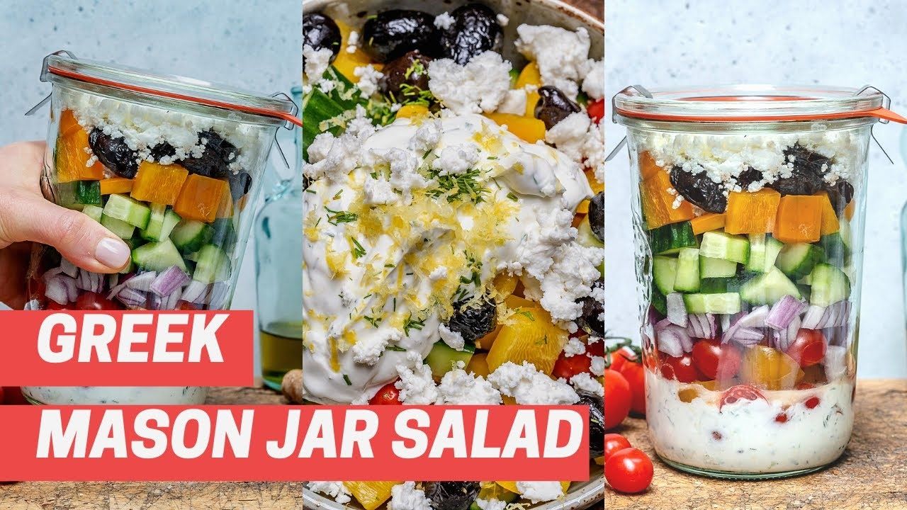 Greek Mason Jar Salad