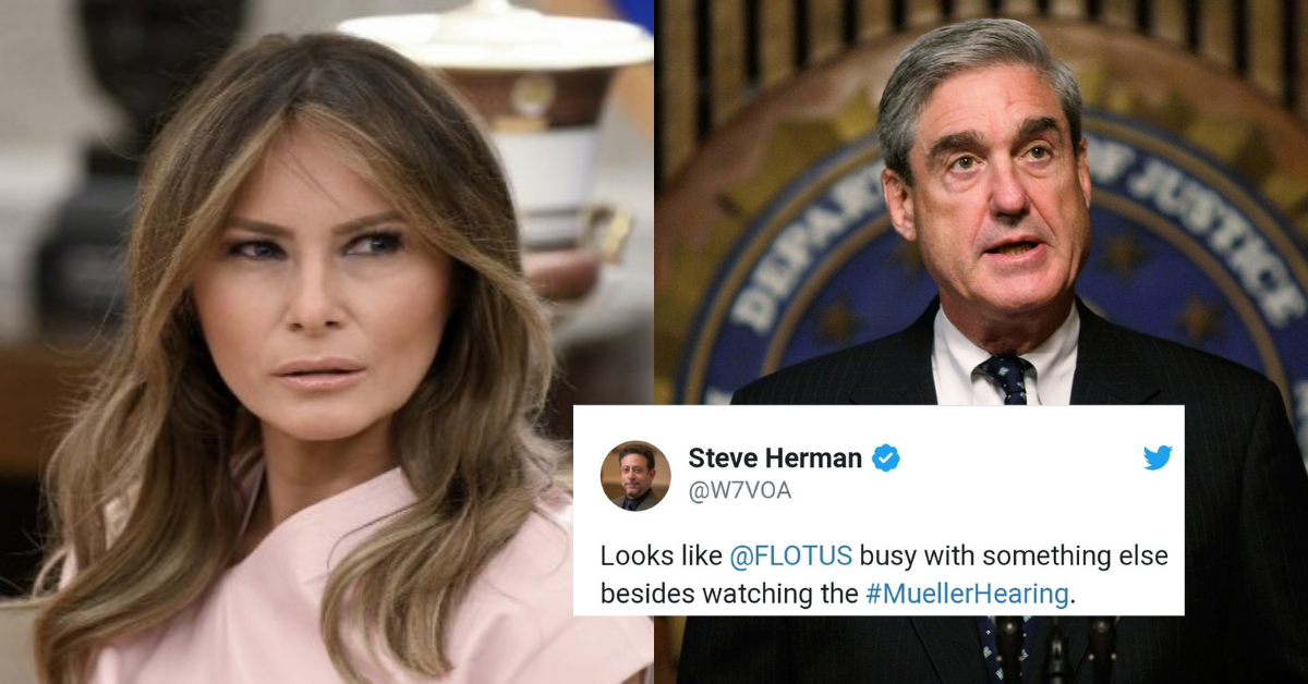 Melania Trump Decided Mueller's Testimony Was The Perfect Time To Announce Her Christmas Plans, And Twitter Can't Even