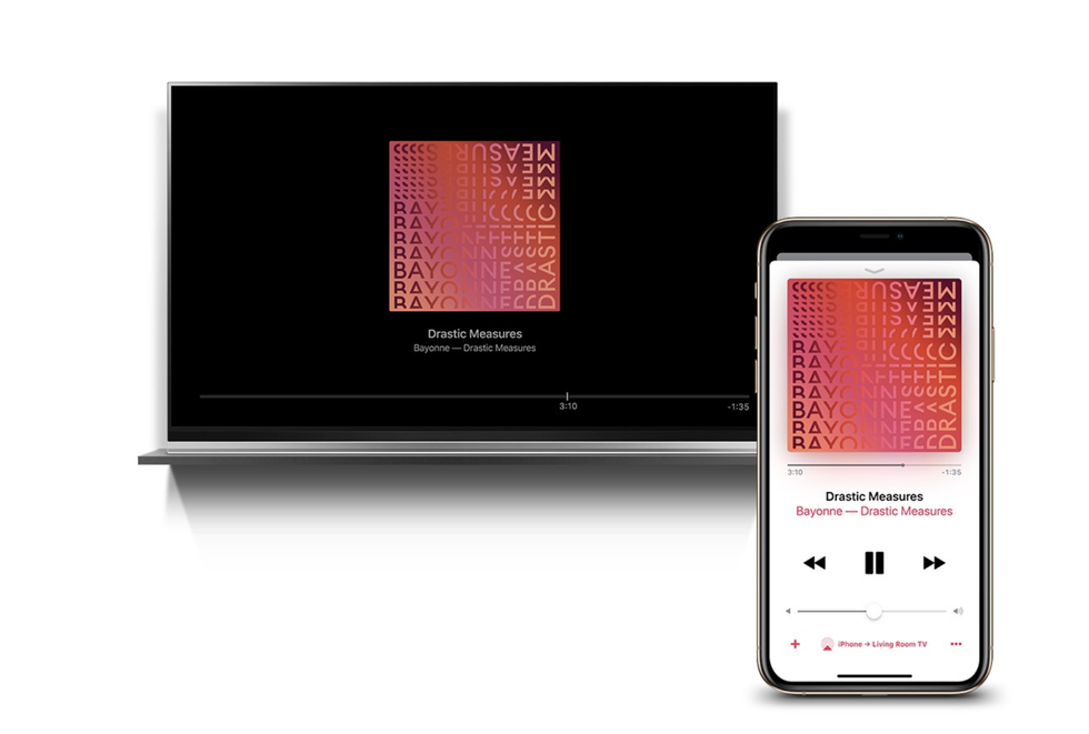 Photo of LG TV and an iPhone