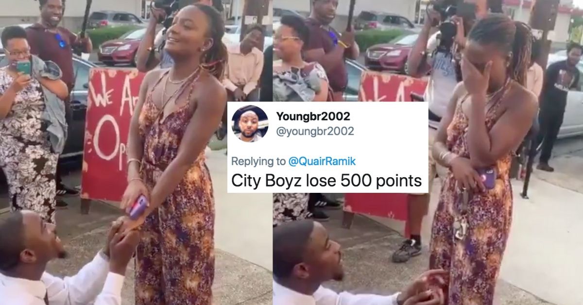Guy's Very Public Marriage Proposal Goes From Romantic To Cringe-Worthy In A Matter Of Seconds