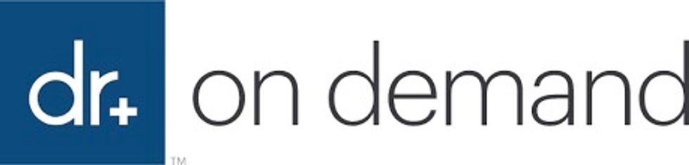 A logo in lower case letters that reads "dr+ on demand"