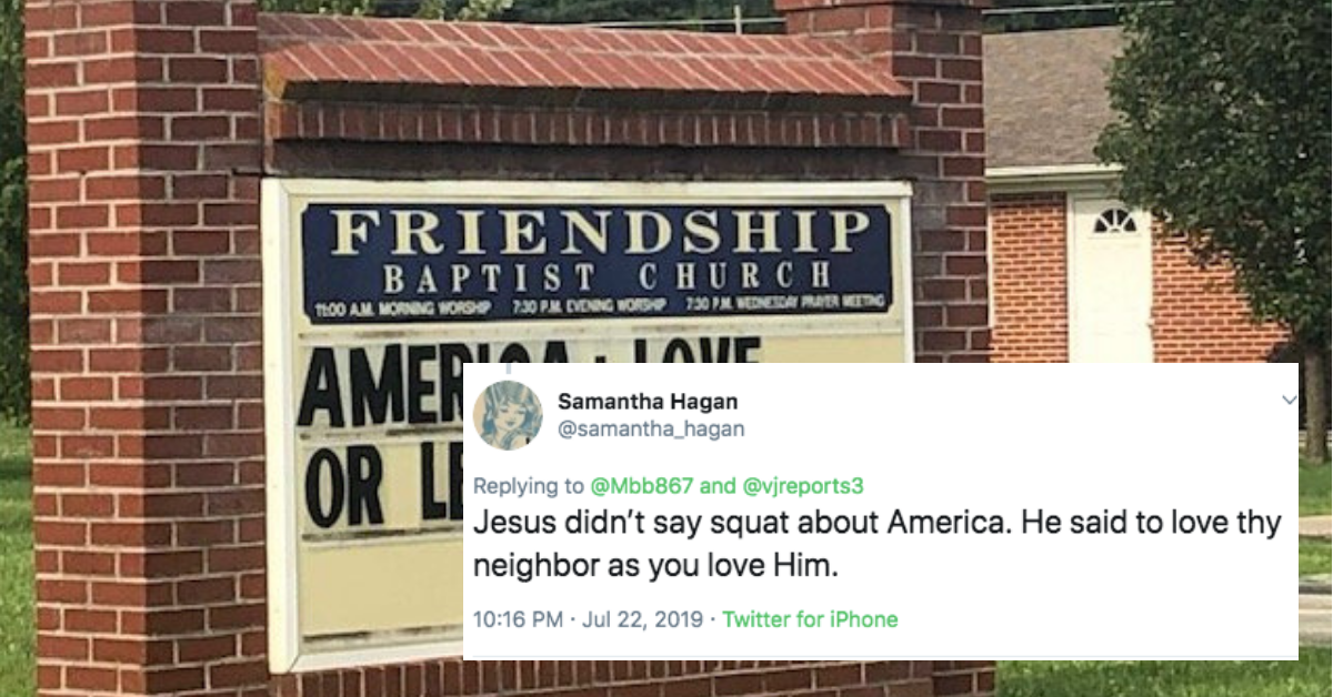 Virginia Church Prompts Outrage Over Their Sign's Latest Pro-Trump Message