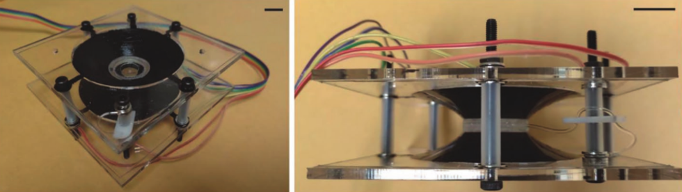 Photos of zoomable contact lens prototype