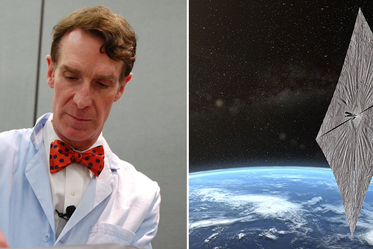 Bill Nye launches experimental satellite that runs on solar power, sails around space