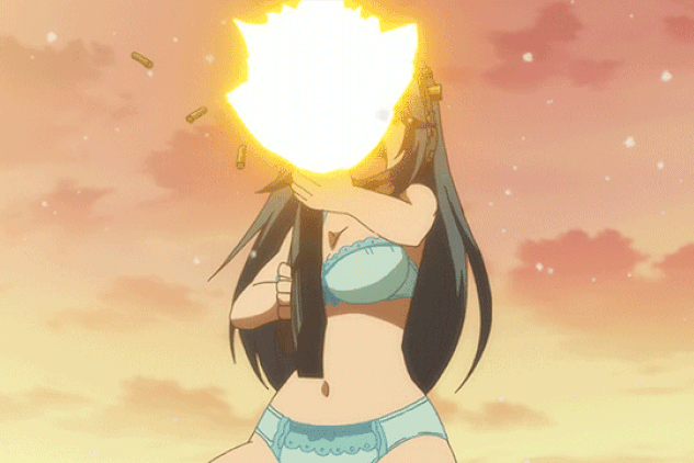 Anime girl gun gif