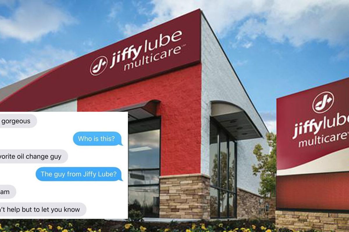 Woman turns creepy text from Jiffy Lube guy into incredible 'teaching moment'