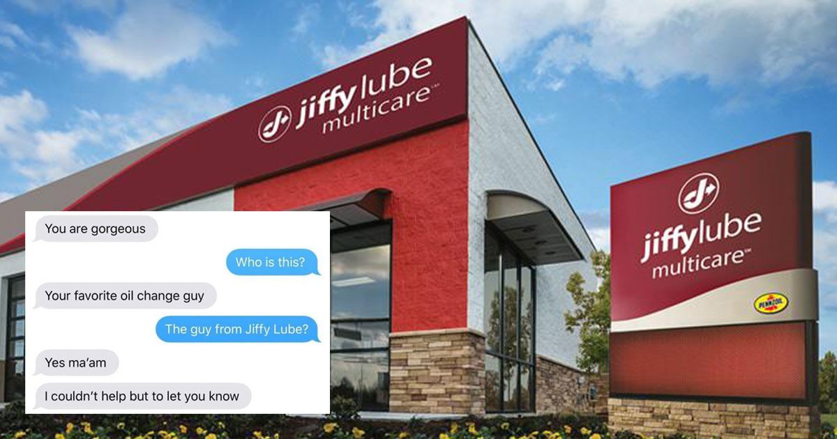Woman turns creepy text from Jiffy Lube guy into incredible 'teaching moment'