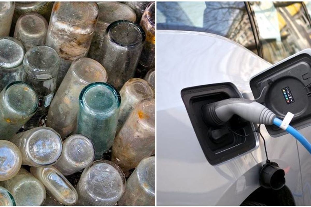 Researchers have found a way to transform glass bottles into electric car batteries