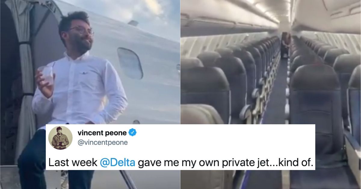 Guy Documents Delta Flight After He's The Only Passenger On The Plane