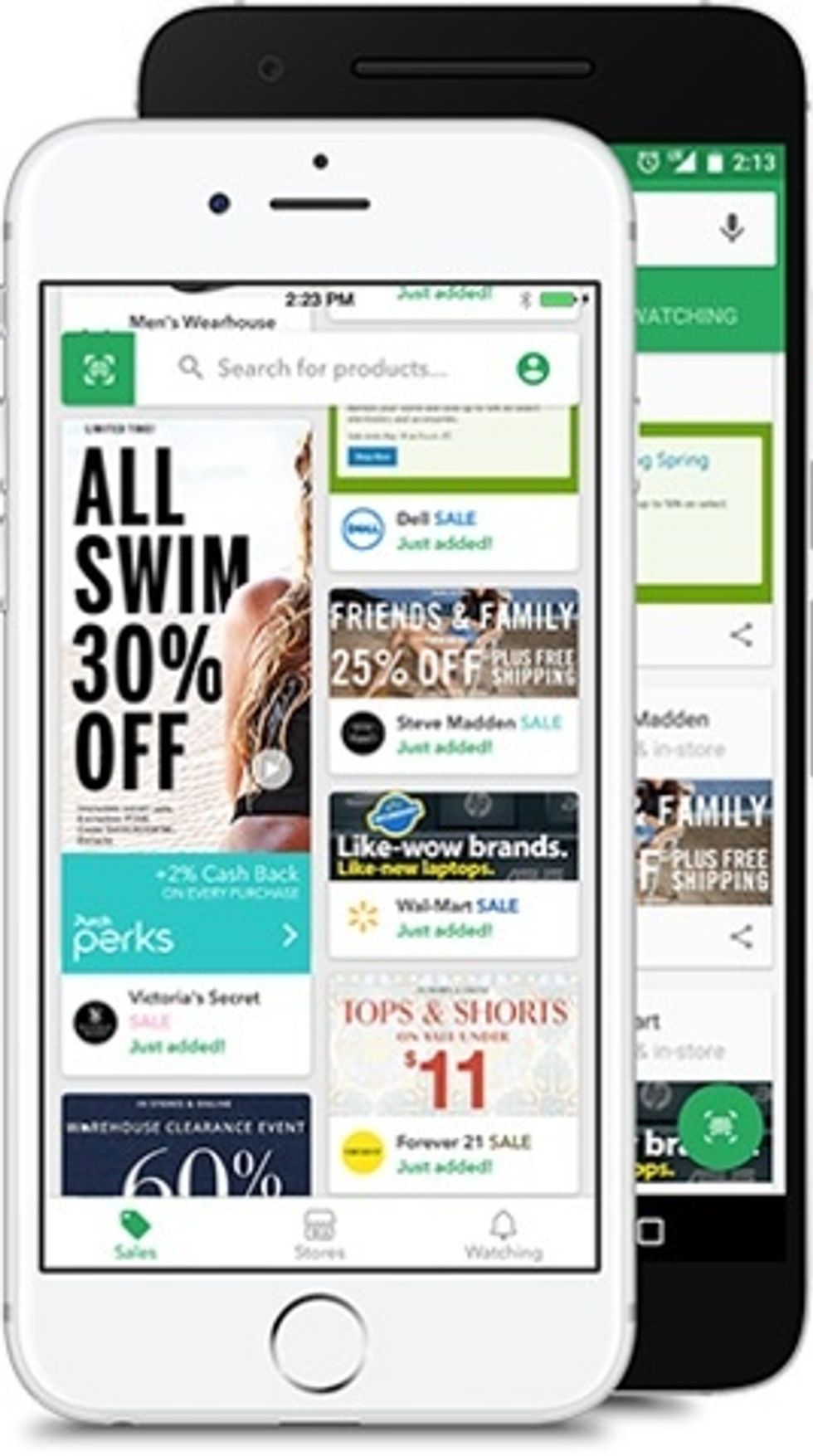 Screenshot of an app with coupons from different brands