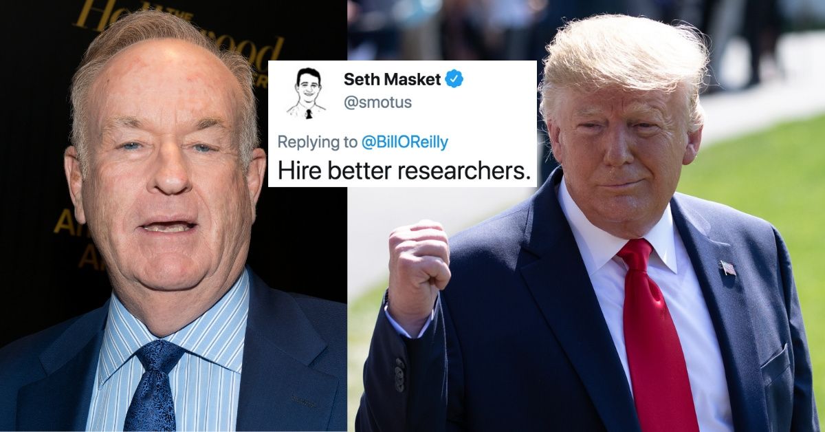 Twitter Is Mocking Bill O'Reilly After His 'Research' Concluded That Trump Isn't Racist