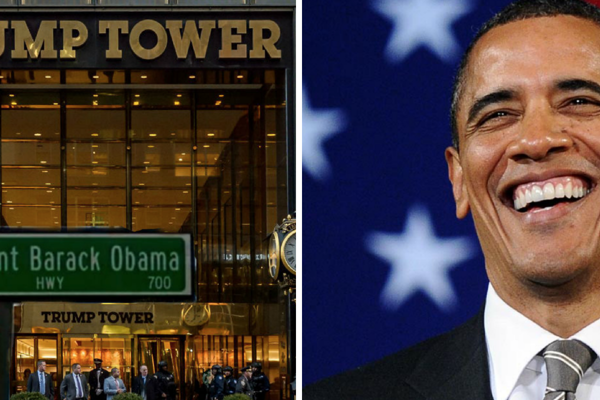 Over 100,000 people have signed a petition to rename the street in front of Trump Tower after Obama