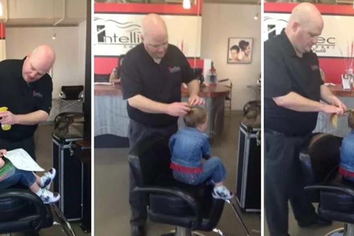 A single dad became an internet hero after taking a cosmetology lesson to style his daughter's hair