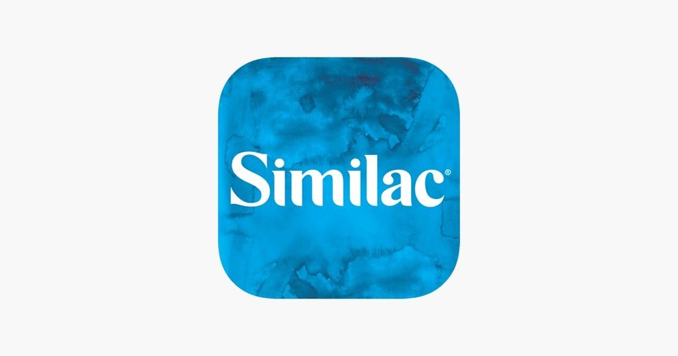 A blue marbled logo with the word "Similac" over it