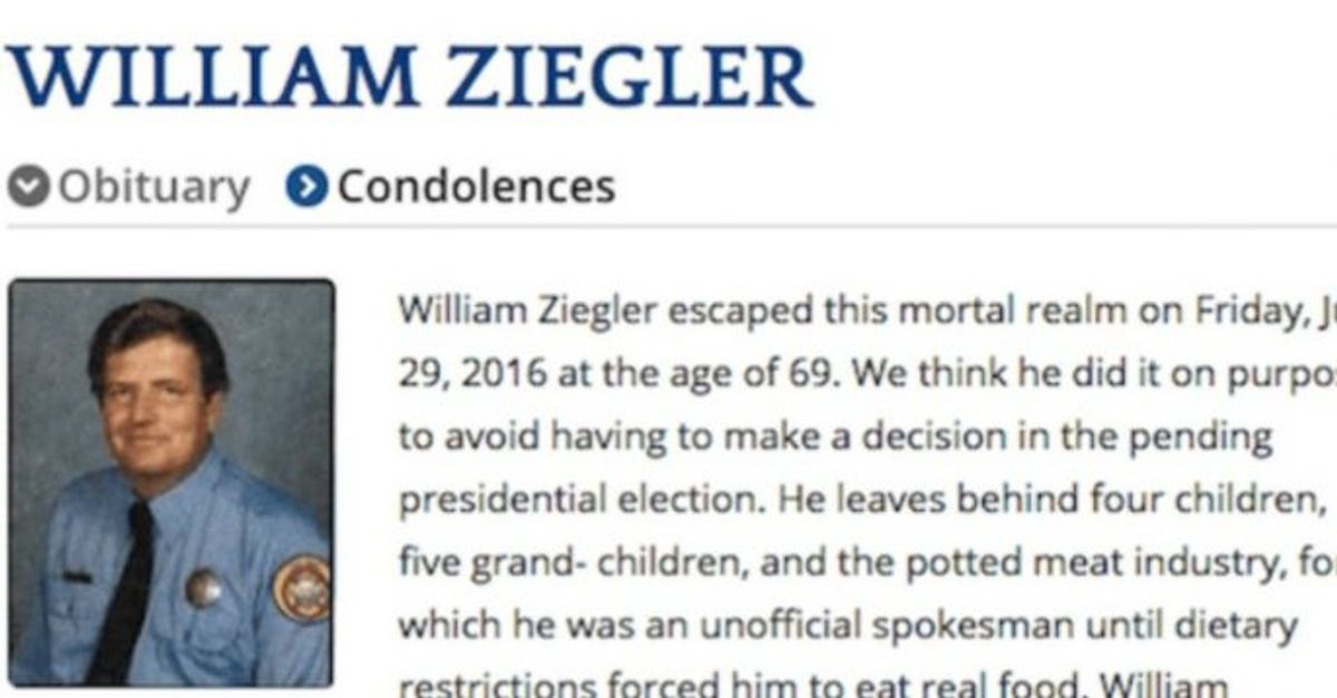 obituary, fireman, honest story, comedy