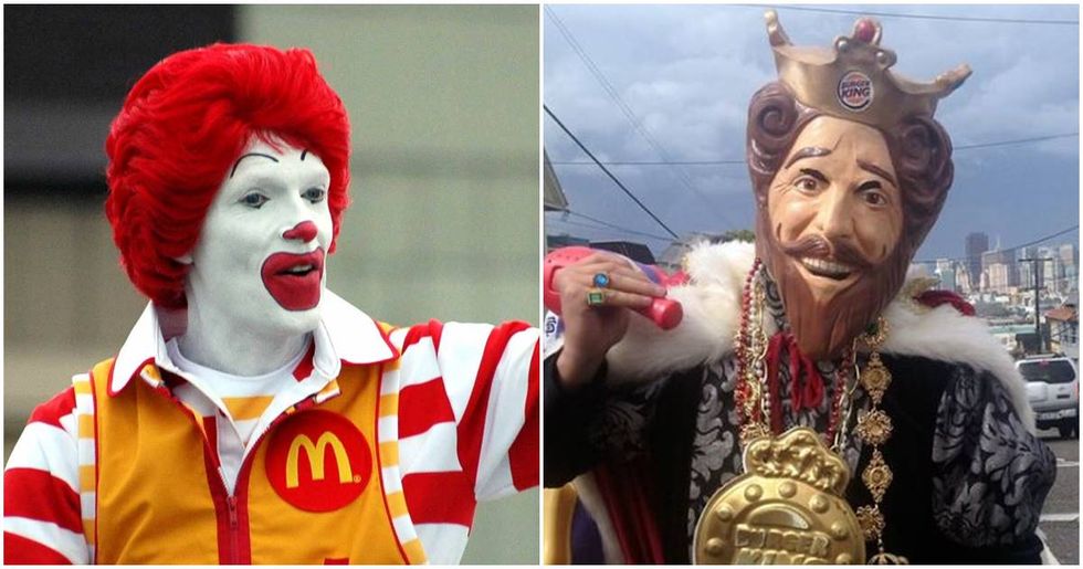 McDonald's set up a banner to roast Burger King, and the Home of the Whopper hit back hard.