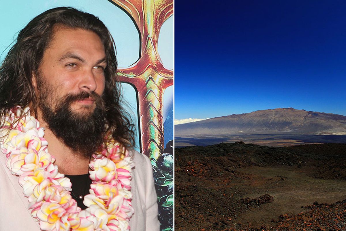 Jason Momoa joined the protest of building a giant telescope on a sacred Hawaiian mountain