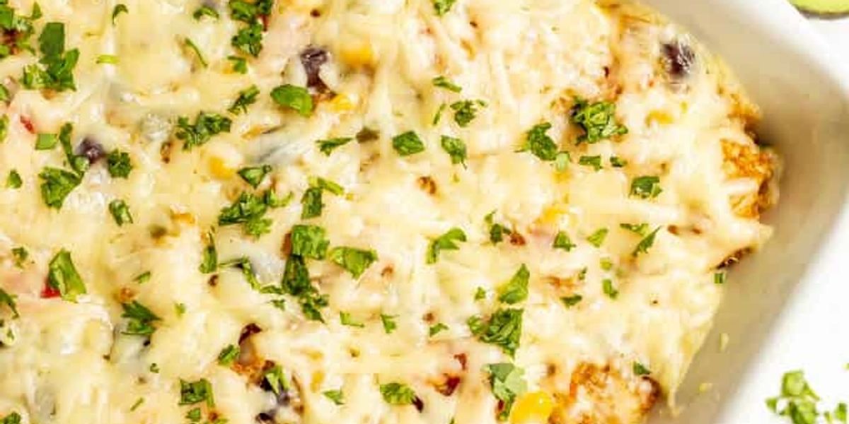 Cheesy Mexican chicken quinoa casserole - Family Food on the Table - My