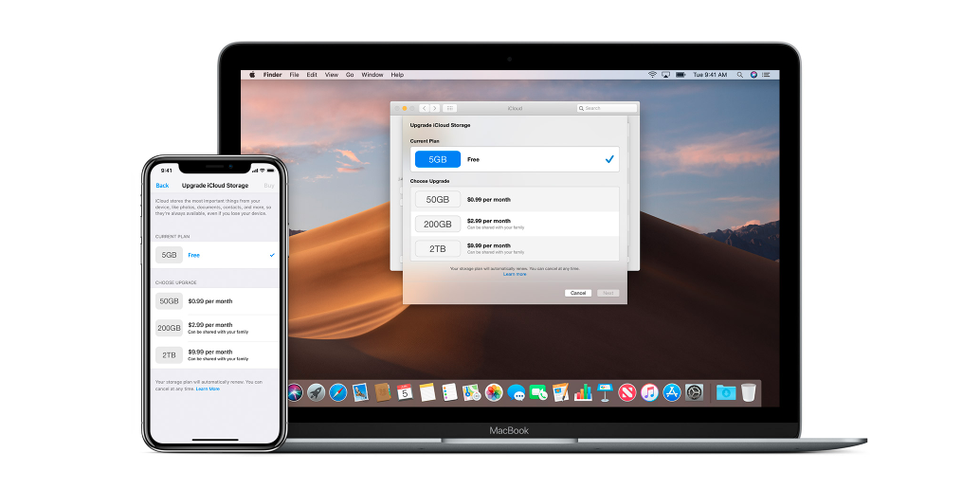 Photo of iCloud Drive on an iPhone and MacBook