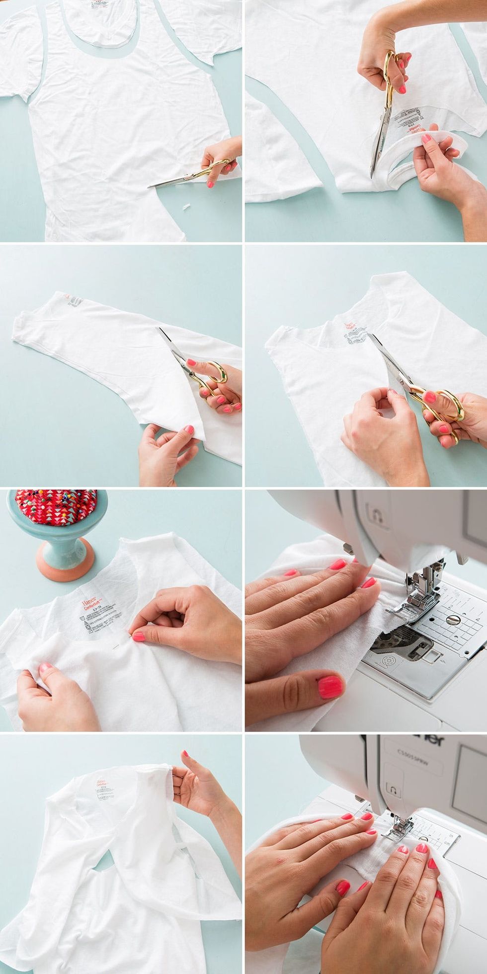 10 Ways to Cut Up + Restyle a Plain White T-Shirt - Brit + Co