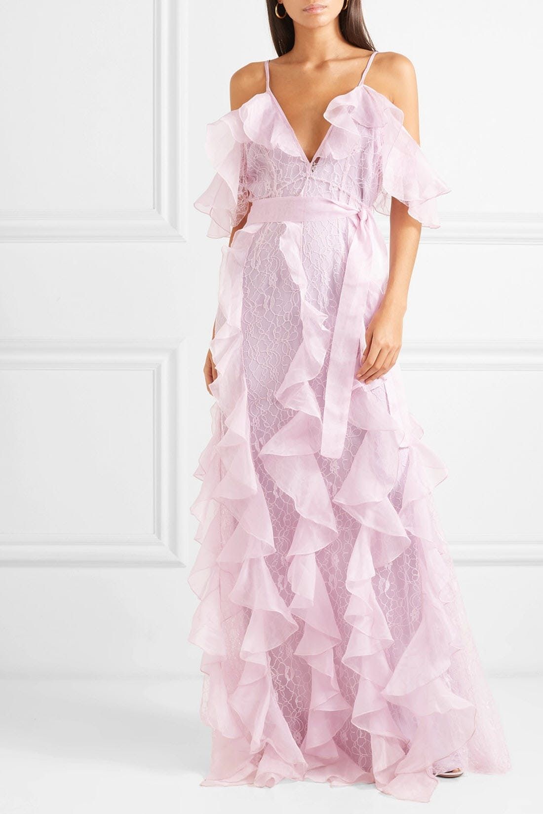 wedding dress with pop of color