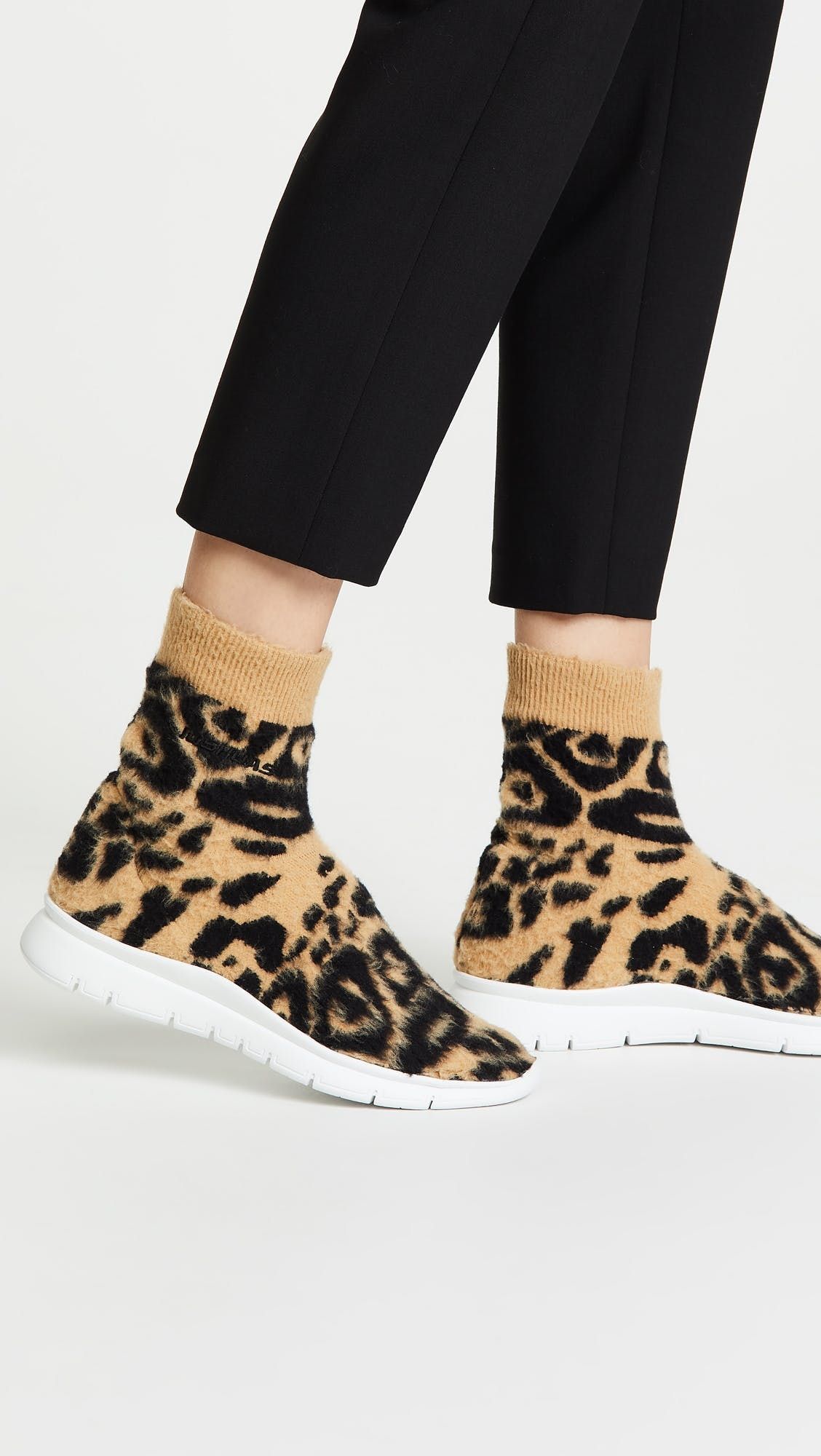 leopard sock sneakers