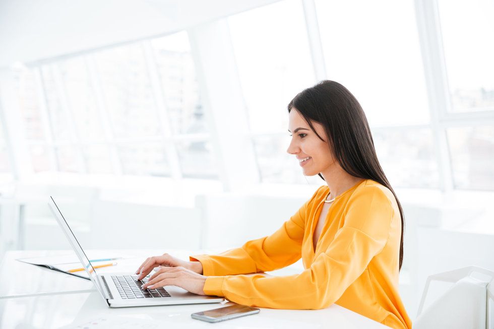 Woman explaining job gap on resume