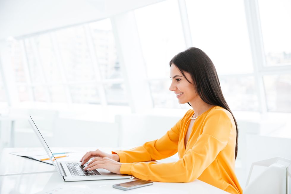 Woman explaining job gap on resume