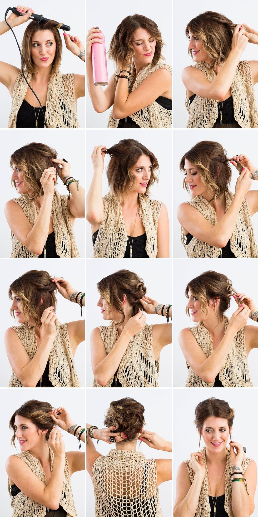 3 Fancy Updos For Short Hair Brit Co