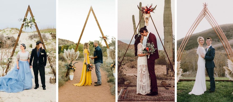 Triangle Ceremony Arches Take Your Modern Bohemian Wedding To New.
