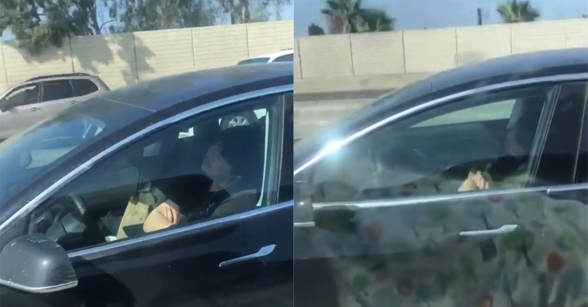 Footage Of Tesla Driver Allegedly Sleeping As Car's Auto-Pilot Drives Causes Concern